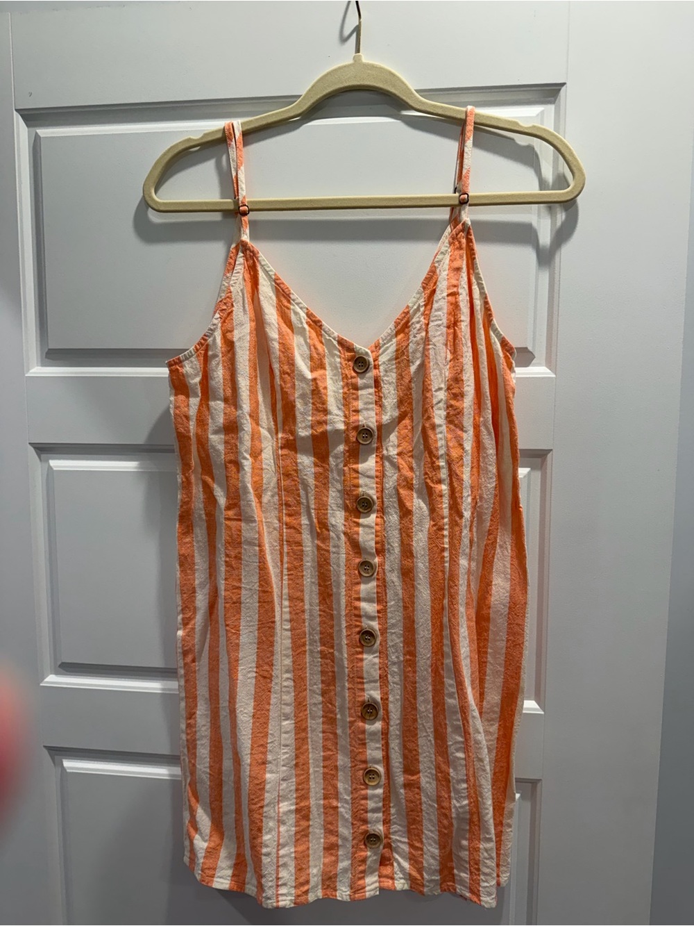 Show Me Your MuMu Orange and White Striped Mini Dress